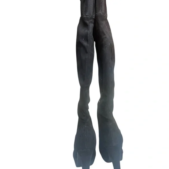 NWT Dream Pair Highplat Black Chunky thigh High Over the Knee Women's Boots 6 - Picture 8 of 12